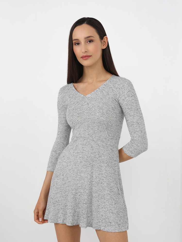 Платье Zara, цвет: серый. 1165/055/324. Размер S (42), Женский, На ...