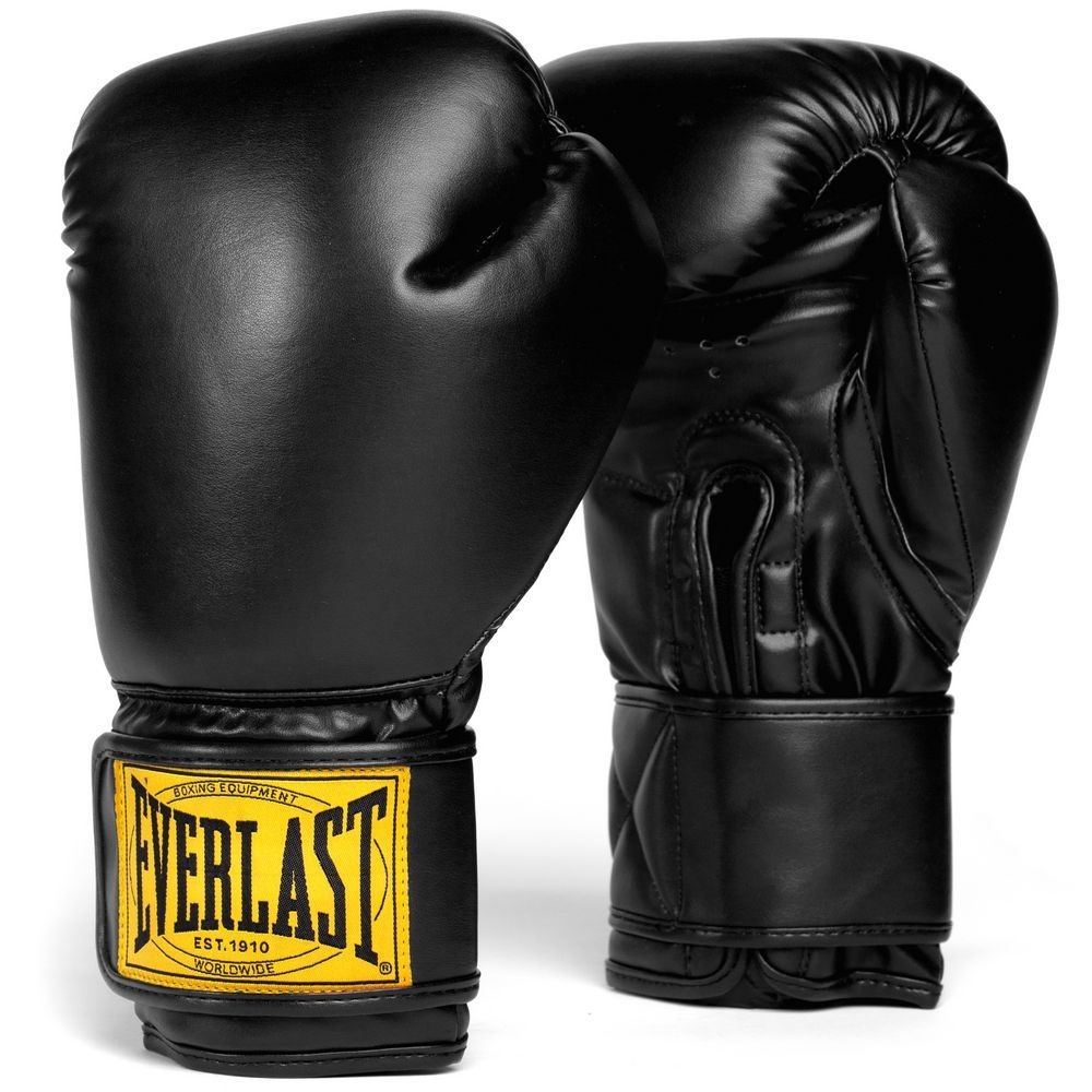 Боксерские перчатки Everlast 1910 PU черные, 12 унций. #1