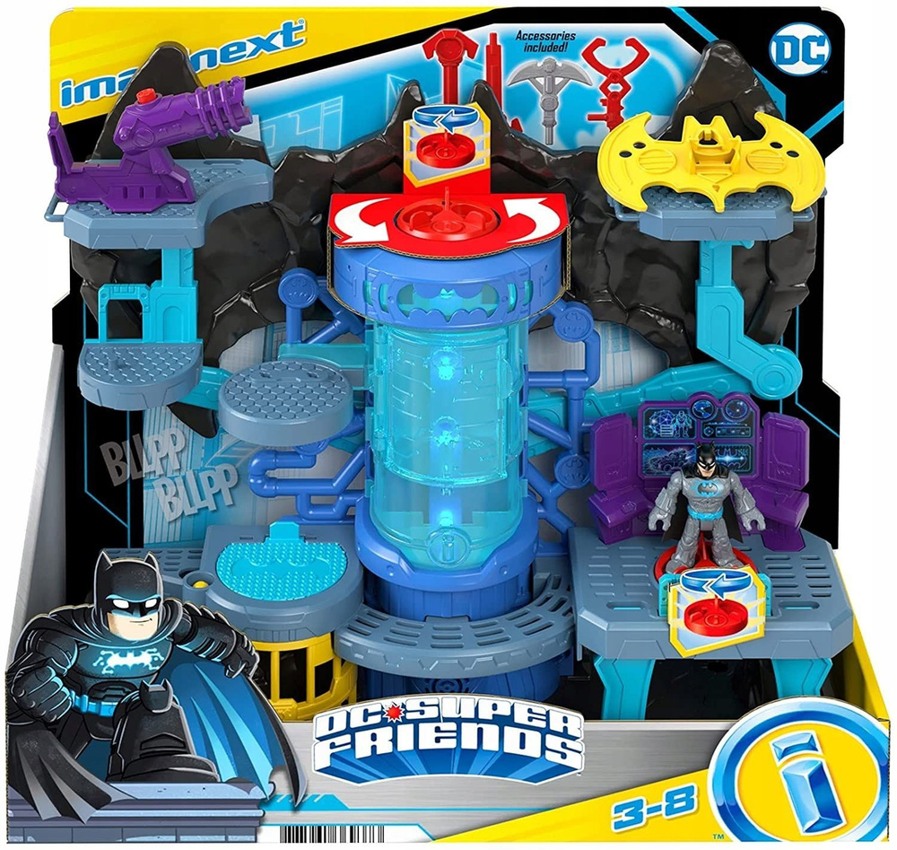 Набор для игр Mattel Imaginext DC Super Friends Batcave - Пещера, крепость, База Бэтмена GYV24  #1