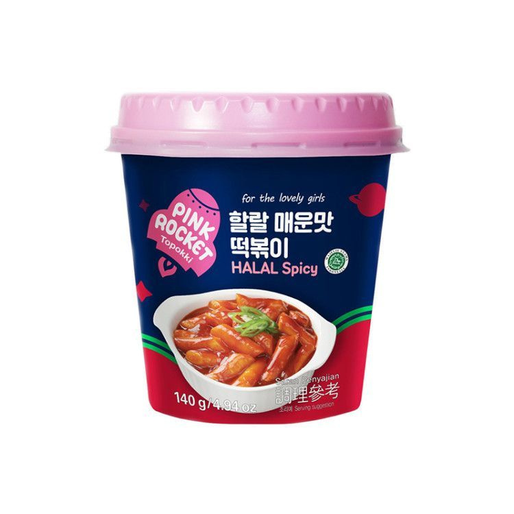 Toppoki Pink Токпокки / Токпоки / Топоки рисовые клецки Topokki Pink Rocket с острым ...