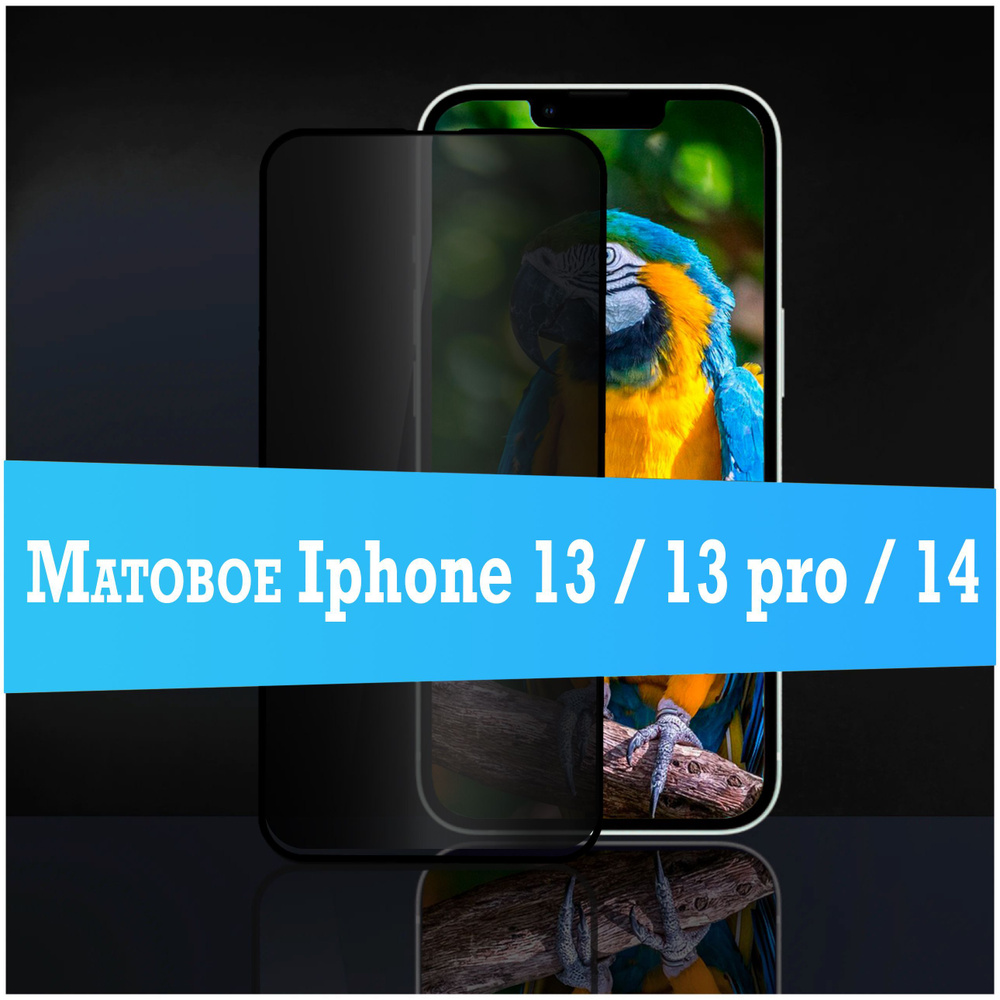 Матовое защитное стекло на iPhone 13 / 13 Pro / 14 - купить с доставкой по  выгодным ценам в интернет-магазине OZON (1180384322)