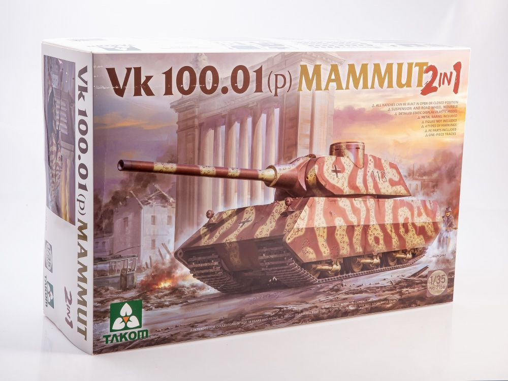 Сборная модель танка TAKOM VK 100.01 (p) Mammut, масштаб 1/35 #1