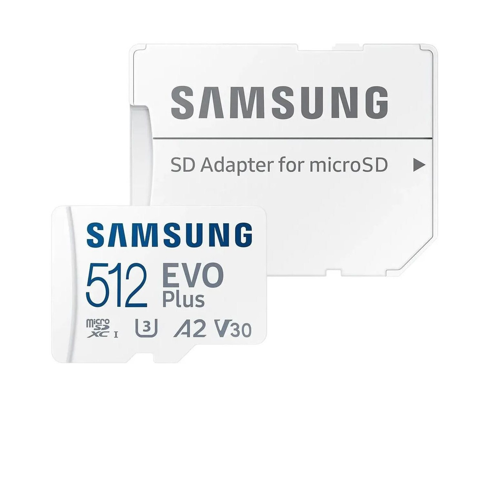 Samsung Карта памяти EVO Plus 512 ГБ (MB-MC512KA) - купить с доставкой по  выгодным ценам в интернет-магазине OZON (1004691975)