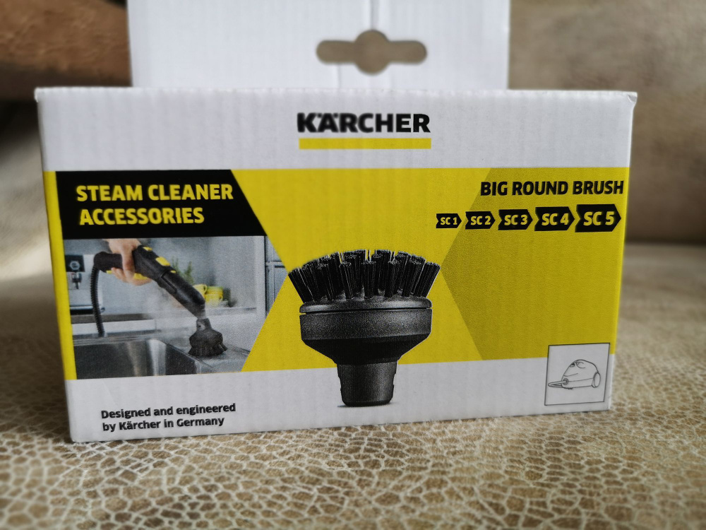 Большая круглая щетка для пароочистителя Karcher #1