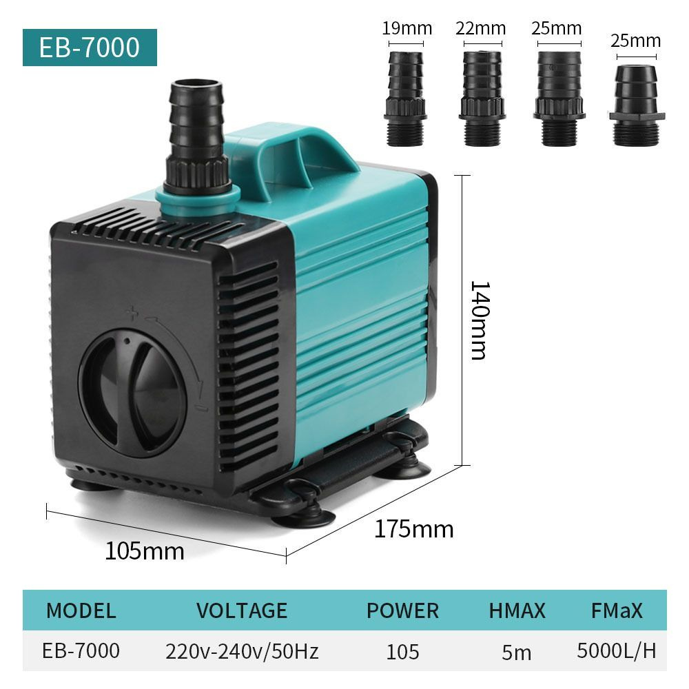 Насос- помпа для фонтана EB-7000 105W/ насос- помпа для аквариума и полива, погружной  #1