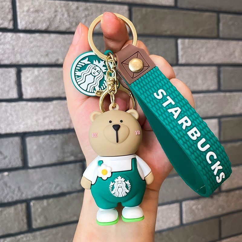 Брелок для ключей медведь Старбакс с ромашкой Starbucks Coffee - купить ...