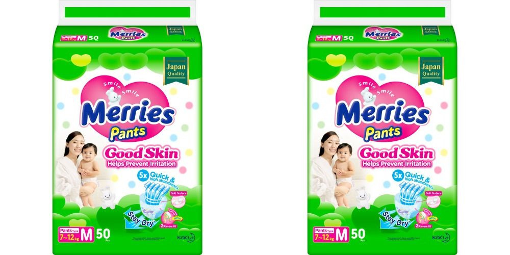 Merries Трусики для детей Good Skin,, размер M 7-12 кг, 50 шт, 2 уп #1