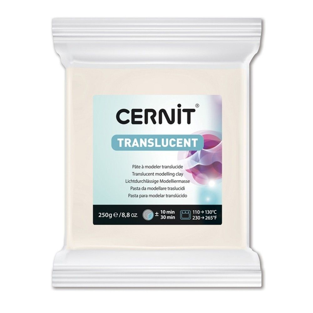 Полимерный моделин Cernit "Translucent" #005 прозрачный белый, 250 гр  #1