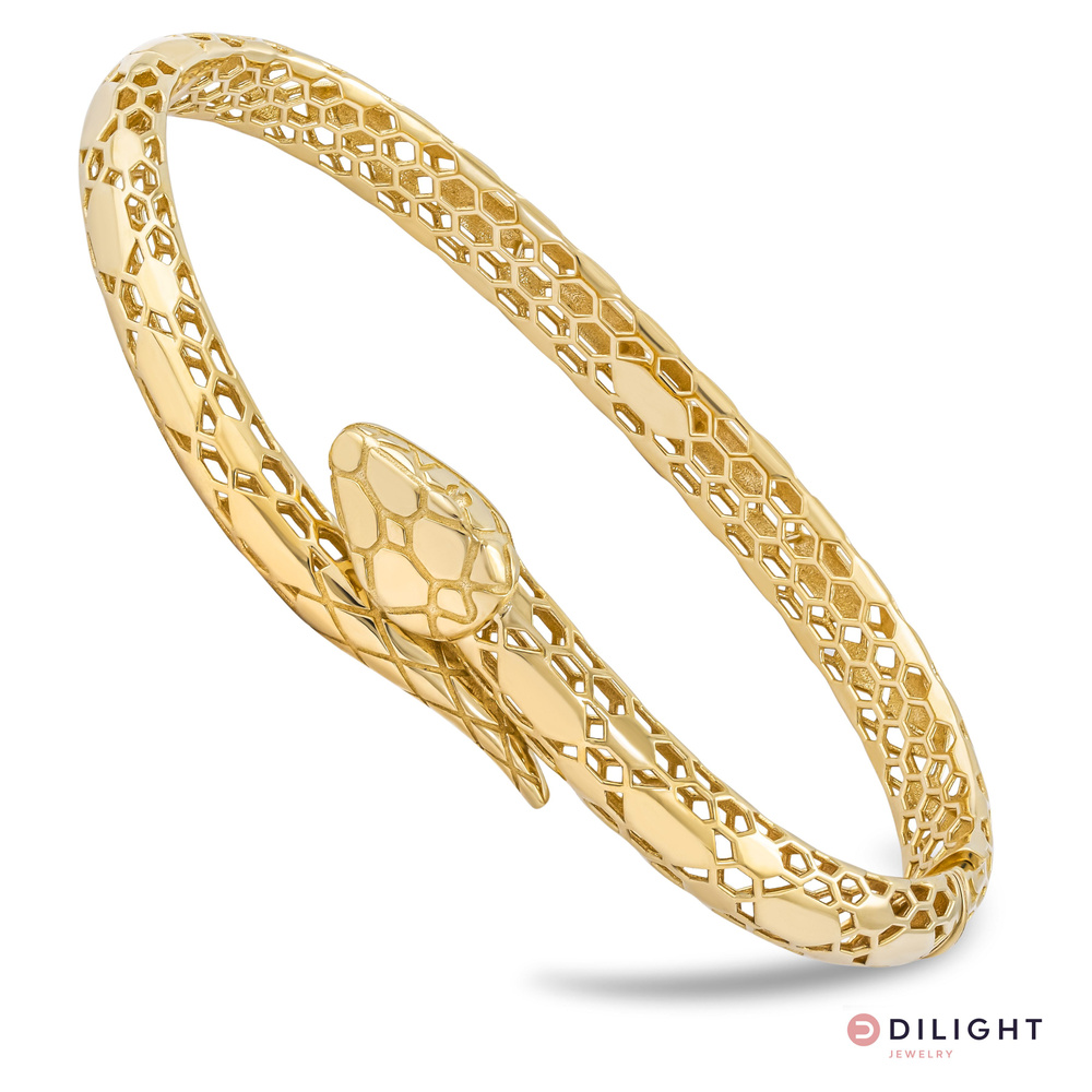 Золотой браслет змея 585 пробы - купить с доставкой по выгодным ценам в ...