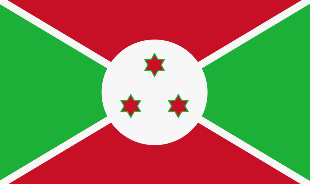 Флаг Бурунди 90х135 см с люверсами #1