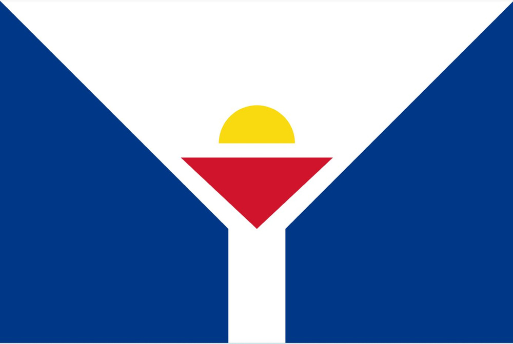 Флаг Сен-Мартена 90х135 см #1