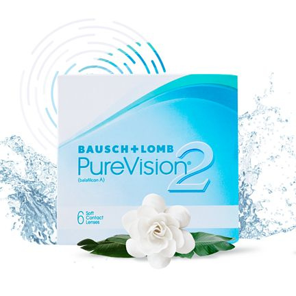 Контактные линзы, Bausch + Lomb, PureVision 2 HD, Ежемесячные, 6.00 / 14 / 8.6, 6шт.  #1