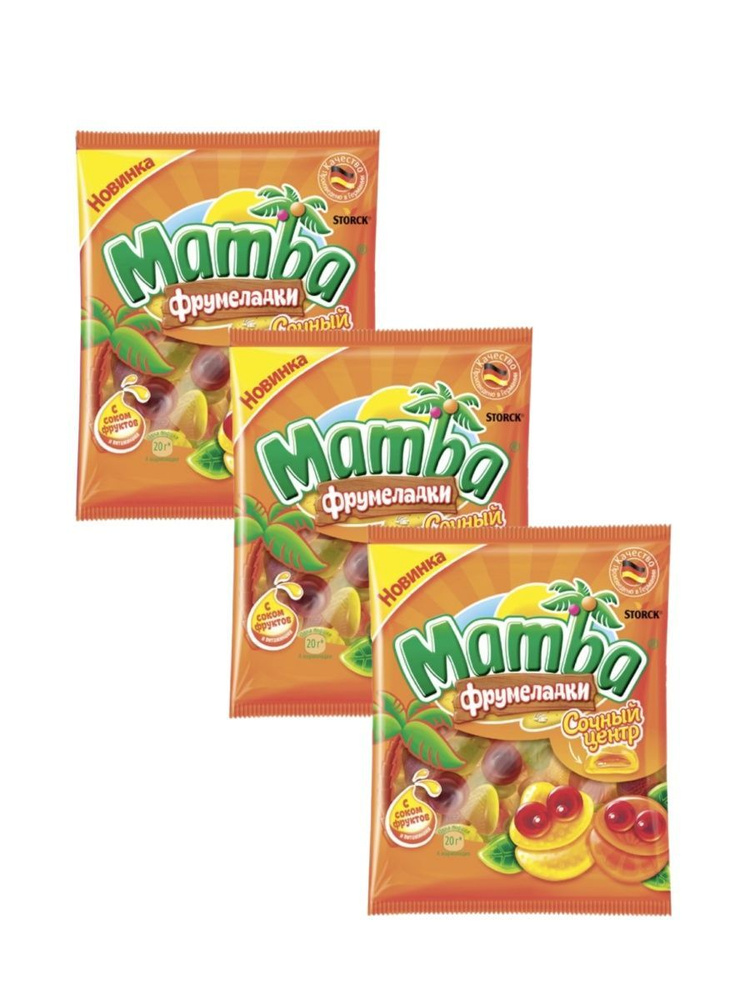 Жевательные конфеты Mamba Ассорти,3шт. х 27г. #1