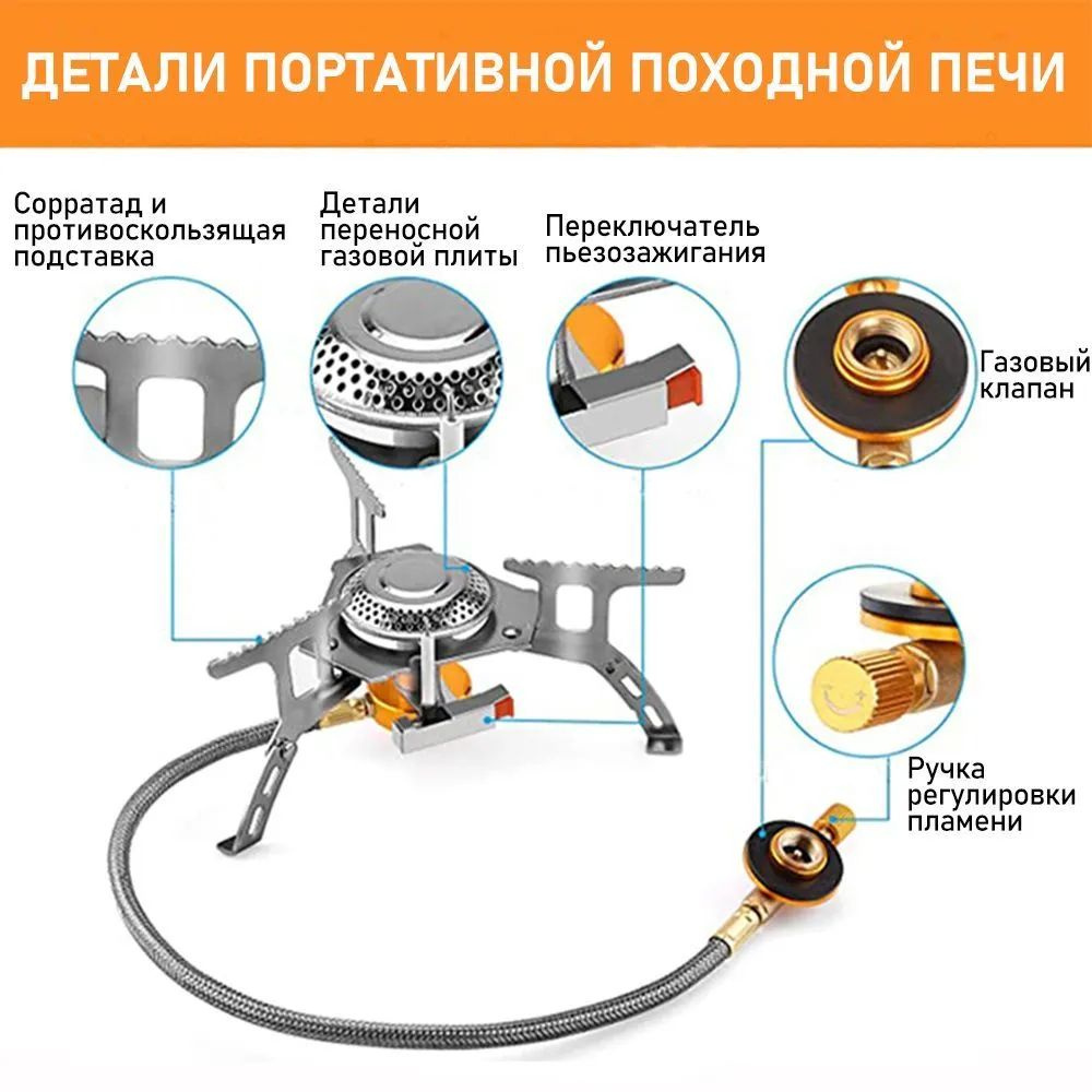 горелка туристическая походная газовая плита 3500 вт - купить по ...