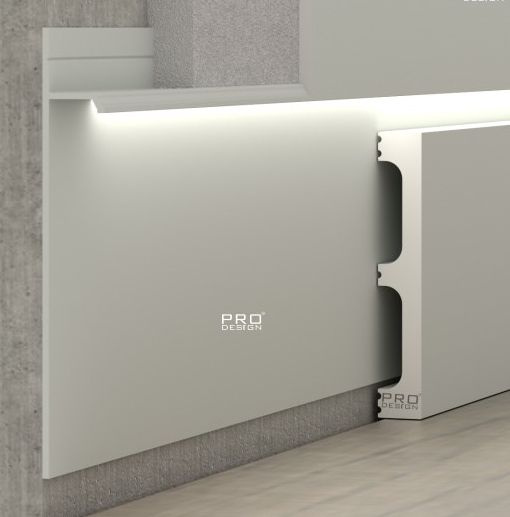 Скрытый плинтус Pro Design 323, не анодированный, 2700х100мм, 7 шт. #1