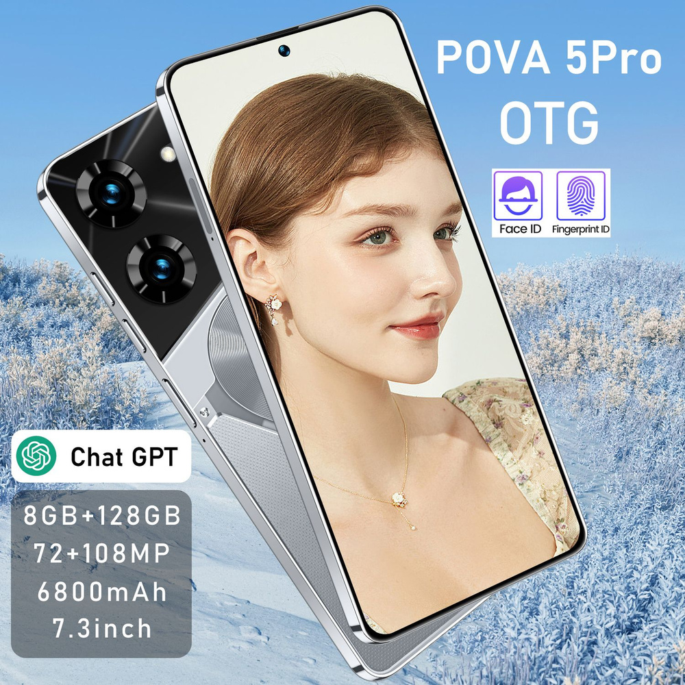 Смартфон POVA 5 PRO/Игровой/Перфорированный экран/5G/Распознавание  отпечатков пальцев/Разблокировка лица - купить по выгодной цене в  интернет-магазине OZON (1445970906)