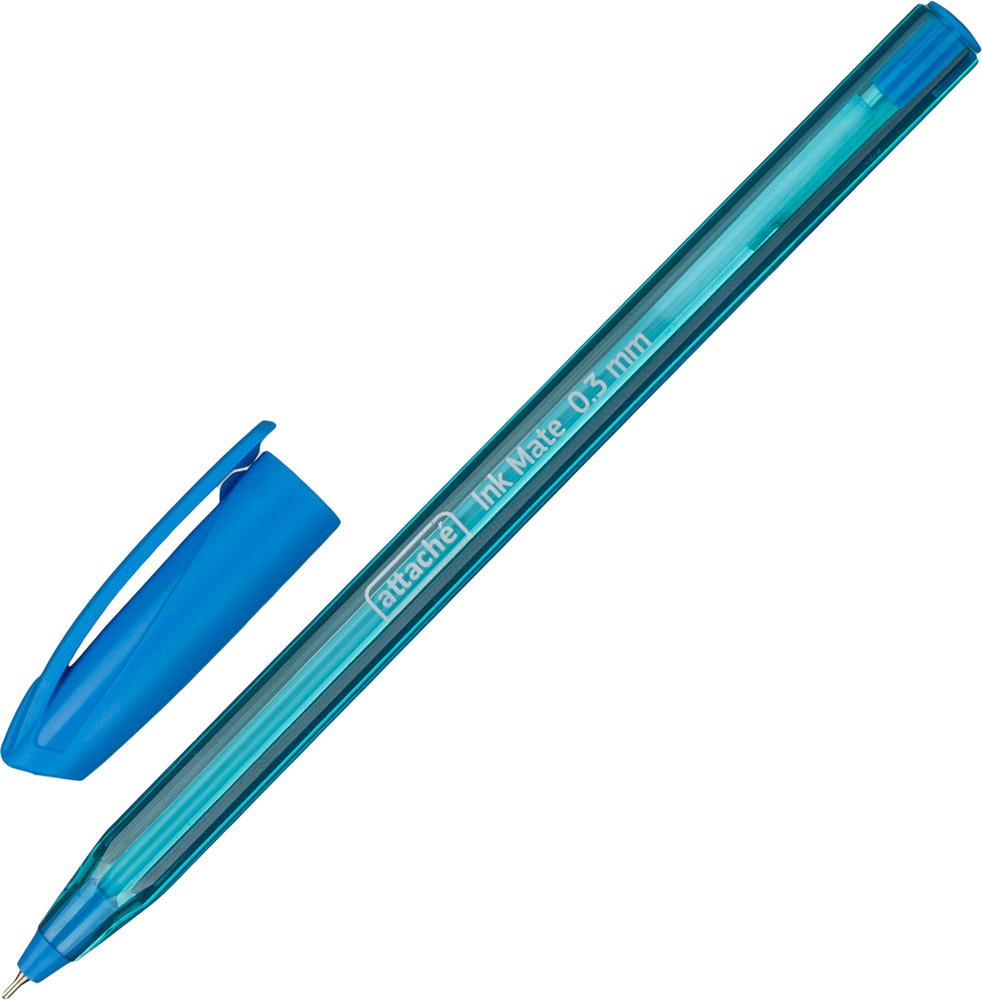 Ручка шариковая, Attache Ink Mate, масляные чернила, синяя, 0.3 мм, набор 12 штук  #1