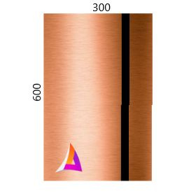 Пластик для лазерной гравировки SHENGWEI (Медь глянец на чёрном) 300мм_600мм 1,3 мм  #1