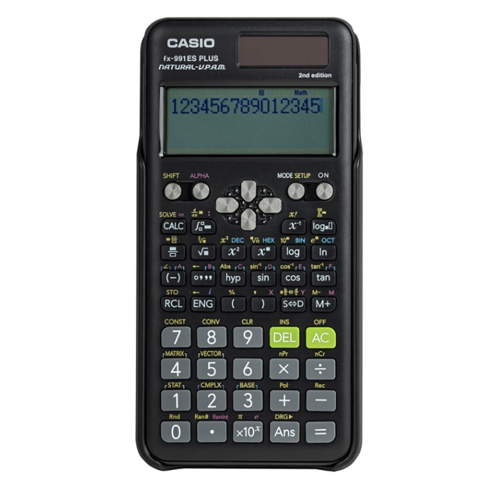 Калькулятор инженерный CASIO FX-991ES PLUS-2SETD (162х77 мм), 417 функций,  двойное питание, сертифицирован для ЕГЭ, FX-991ESPLUS-2S