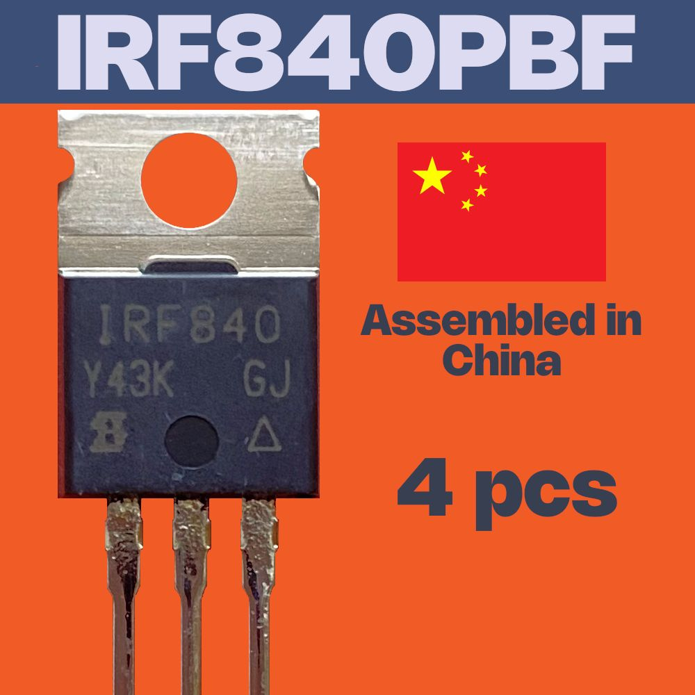 IRF840PBF, MOSFET транзистор, пр-во Китай, VISHAY Intertechnology, 4 шт ...