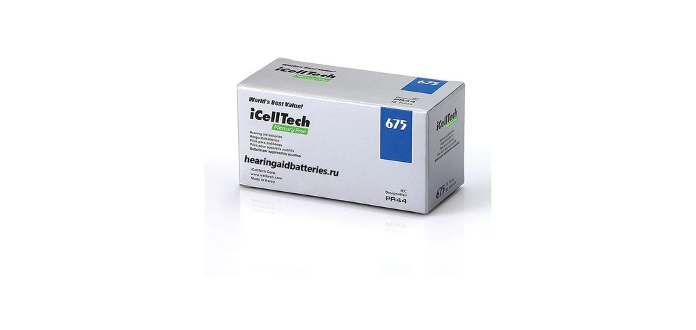Батарейки для слуховых аппаратов №675 iCellTech (60 штук) - купить с ...