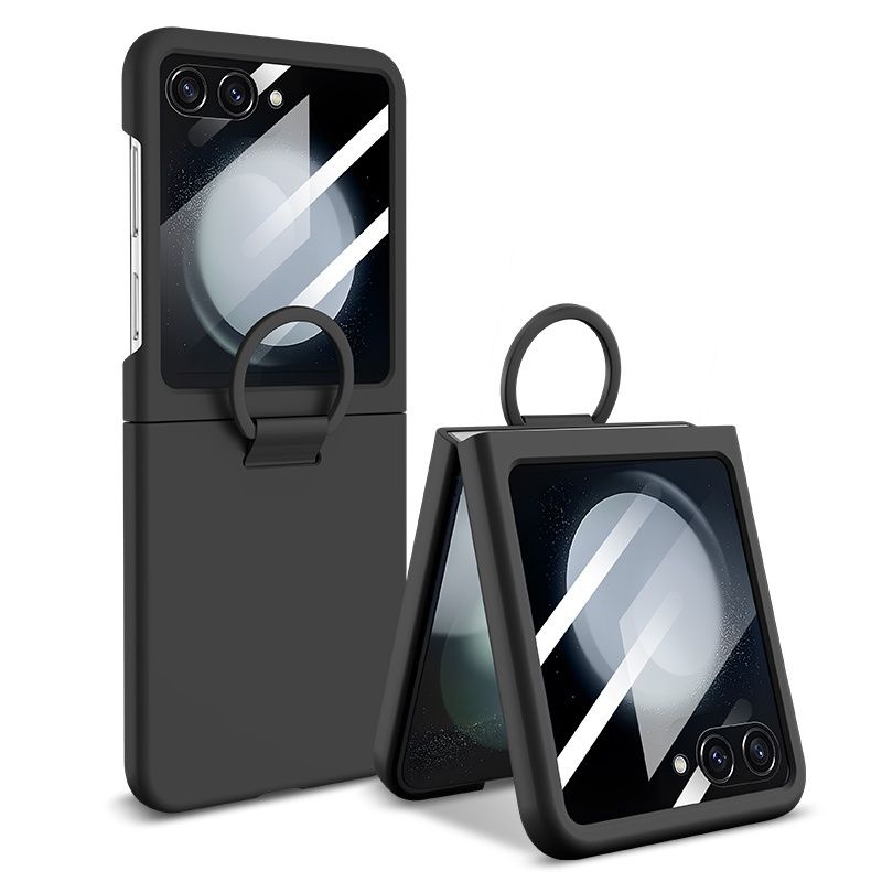Чехол с защитным кольцом из закаленного стекла для Samsung Galaxy Z ...