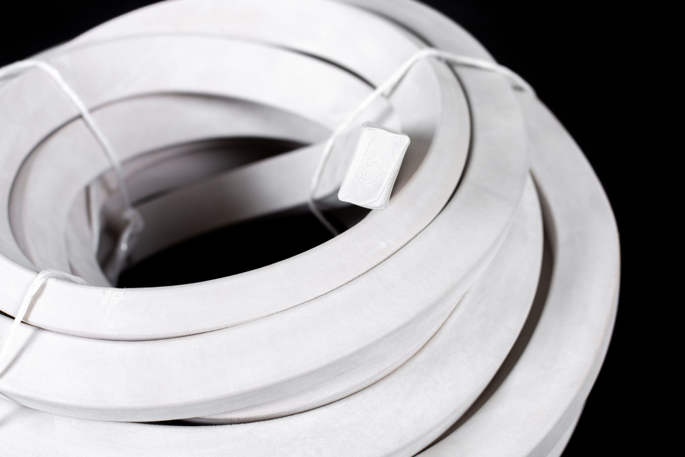 Шнур уплотнительный силиконовый монолитный теплостойкий белый 4х12 мм 3 метра  #1