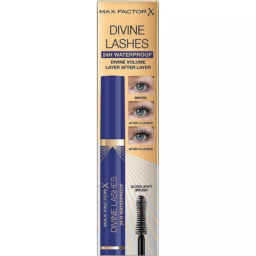 MAX FACTOR Водостойкая тушь для ресниц Divine Lashes 24H & Waterproof черный  #1