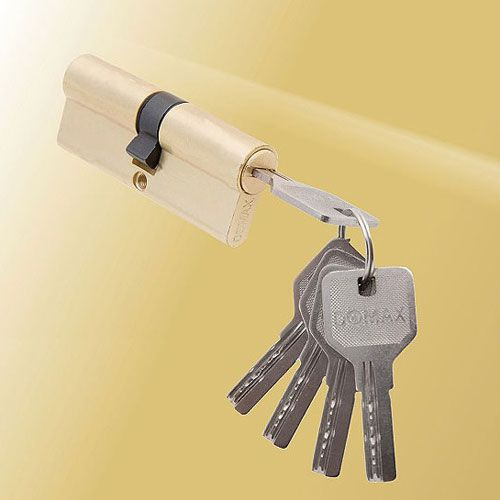Цилиндр дверной Damx (личинка) 60мм( 30*30мм) ключ-ключ . золото  #1
