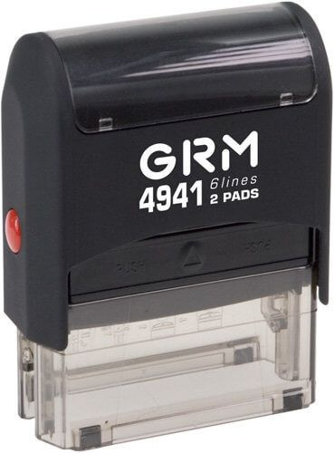 GRM 4941 2 Pads Автоматическая оснастка для штампа с двойной подушкой (штамп 45 х 24 мм.), Чёрный  #1