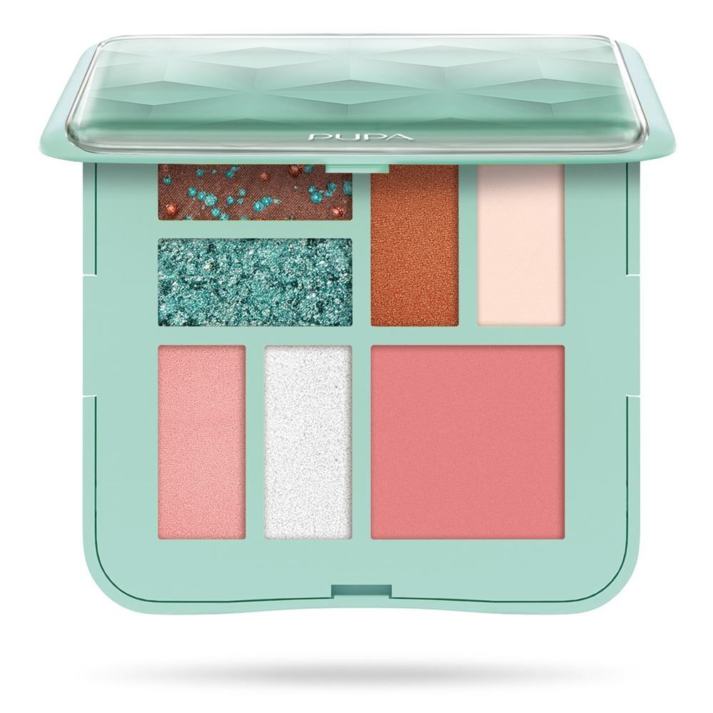 Pupa Палетка для макияжа лица Make-up S 3D Effects Palette Aqua, 8 г #1