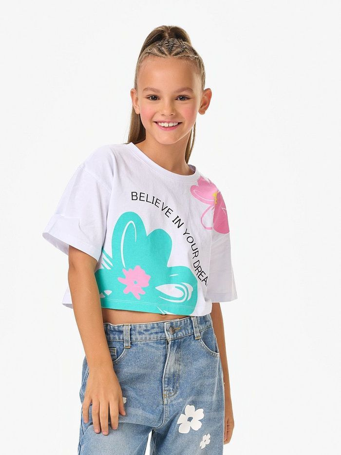 Футболка Kari, размер 140, цвет белый, 100% хлопок - купить по выгодной ...