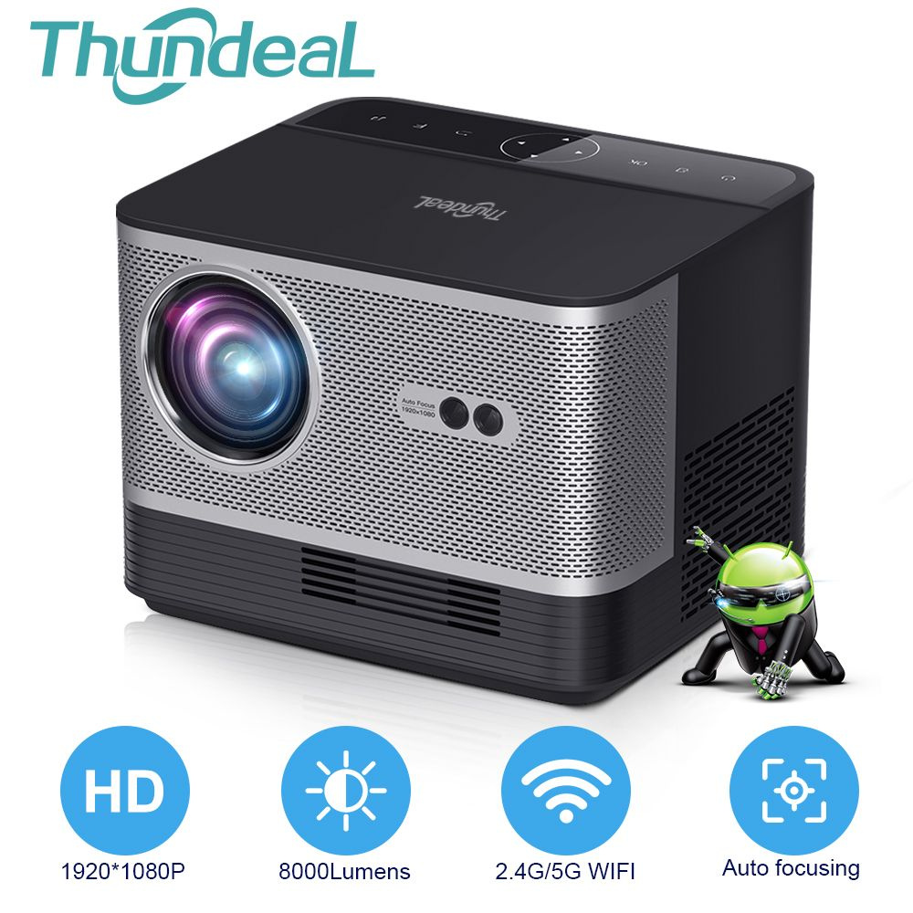 Проектор ThundeaL Портативный TDA5 HD Full HD 1080P 4K WiFi Android Мини- проектор IOS Мобильный телефон Smart Beamer видеопроектор купить по  доступной цене с доставкой в интернет-магазине OZON (1266276477)