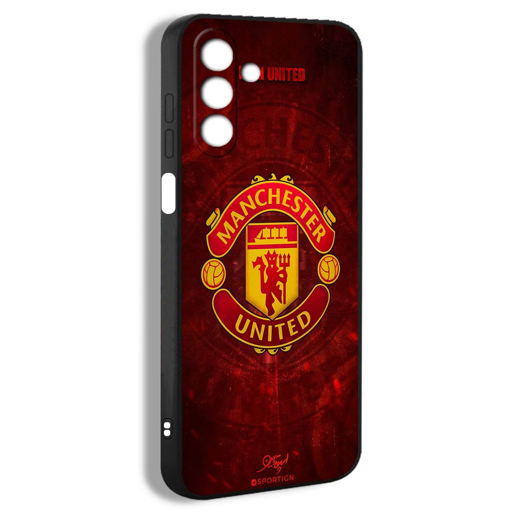 чехол на Samsung Galaxy A24 4G Manchester United ФК Манчестер Юнайтед Красные дьяволы эмблема BGA03  #1