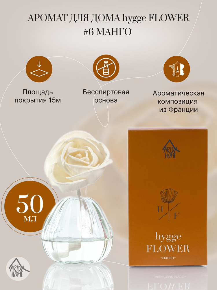 Ароматизатор для дома, диффузор Hygge Flower #6 Манго 50 мл #1