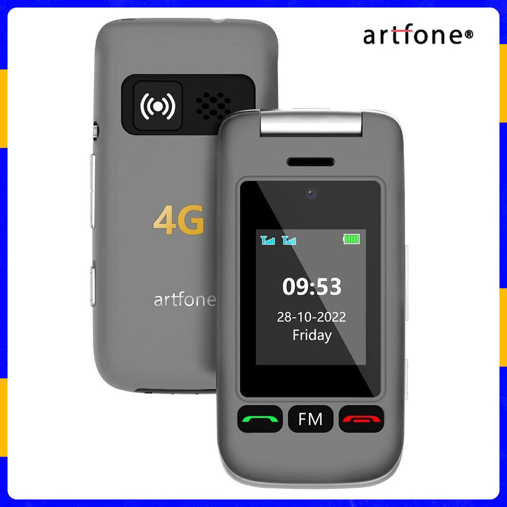 Мобильный телефон artfone Мобильный телефон 4G G6 Senior Flip Mobile для  пожилых людей с разблокированной двойной SIM-картой, красный - купить по  выгодной цене в интернет-магазине OZON (990573830)