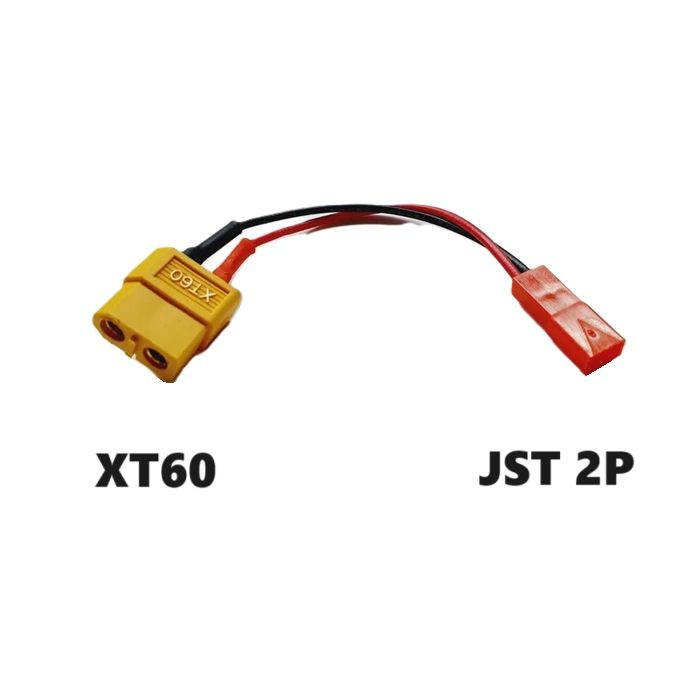 Переходник XT60 на JST 2P 2pin SM-2p (папа / мама) 132 разъем ХТ-60 желтый XT-60 на JST-2P штекер силовой #1