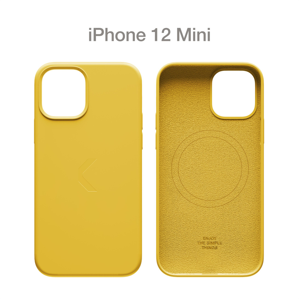 Силиконовый чехол COMMO Shield Case для iPhone 12 Mini с поддержкой  беспроводной зарядки, Yellow - купить с доставкой по выгодным ценам в  интернет-магазине OZON (1401529598)