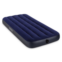 Надувной матрас intex full dura beam downy airbed with built in foot pump 64762