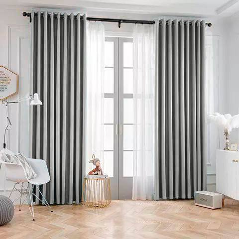 Комплект штор Блэкаут Люверсы , 250х300см, Светло - Серый, Блэкаут ...