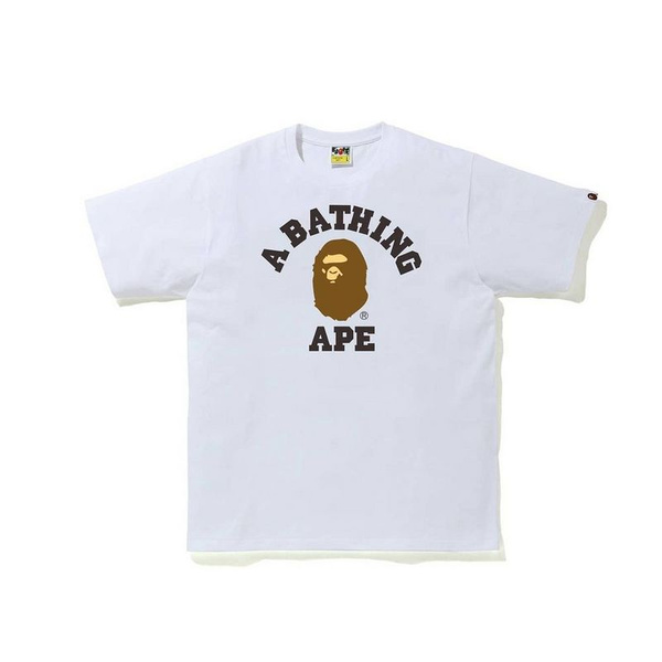 Футболка Мужской, Женский A BATHING APE белый Короткий, размер 44