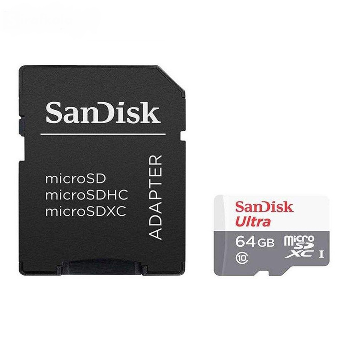 Карта памяти 128gb microsdxc class10 sandisk sdsquns 128g gn6ta ultra 80 adapter