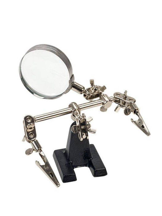 Держатель для плат третья рука зажим для пайки с лупой - купить с ...