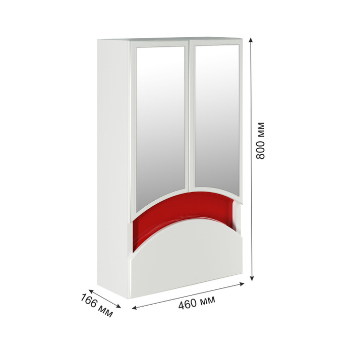 Красный шкафчик для ванной