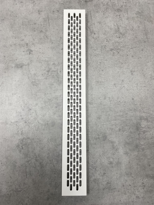 Вентиляционная решетка металлическая 60*480, белая , для мебели, кухни .