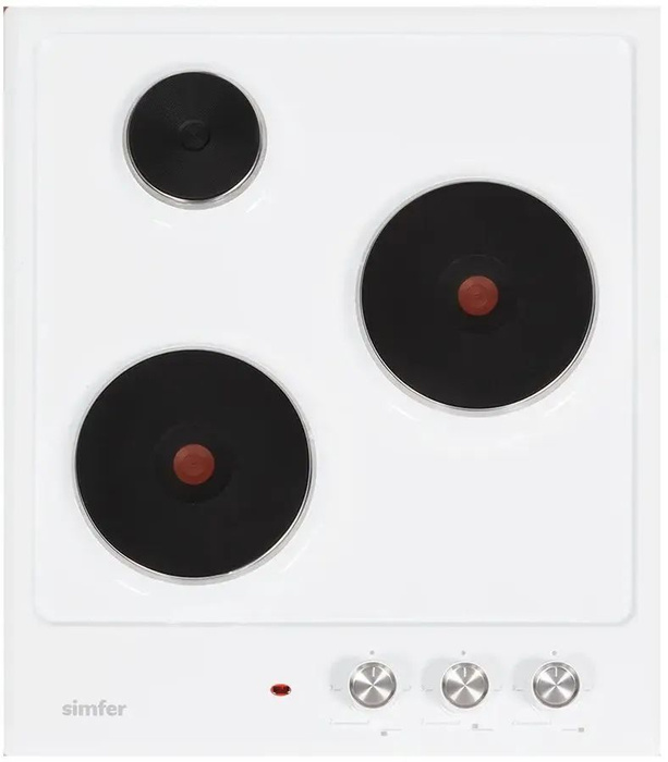 Варочная панель электрическая Simfer H45E03W016 белый, ширина 45 см, 3 ...