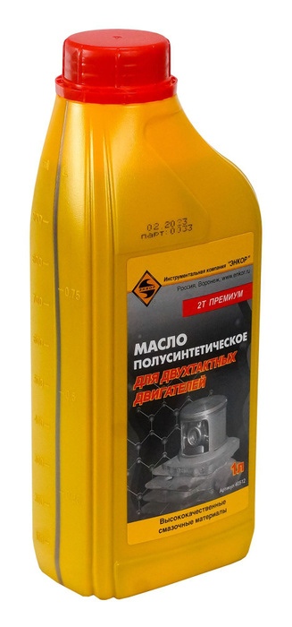 Масло для 2-тактных двигателей полусинтетическое 1л ЭНКОР (40512 ...