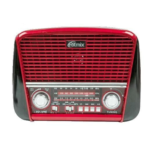 Радиоприемник Ritmix RPR-050 Red ретро-дизайн, диапазоны FM, СВ*AM, КВ ...