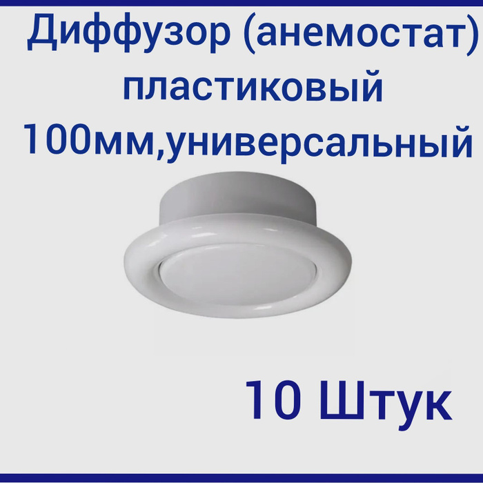 Диффузор(анемостат) пластиковый 100мм,универсальный - купить по ...