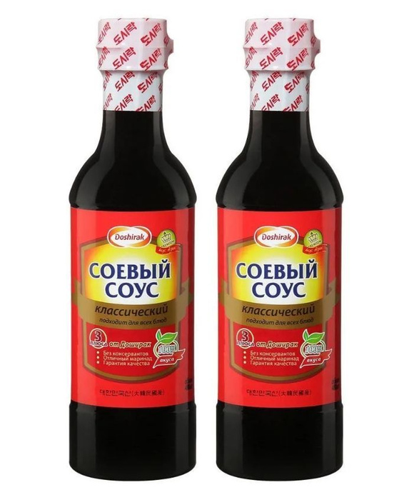 Соус соевый Doshirak классический, 2 уп по 480 мл - купить с доставкой ...